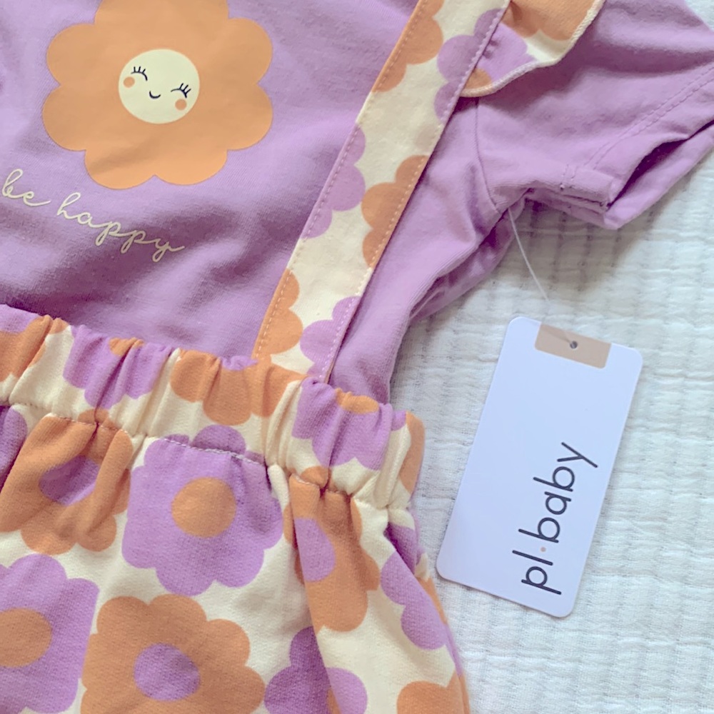 Daisy pinafore dress for toddler girl. Size is 24m. Onesie with pinafore. NWT. - Picture 8 of 14